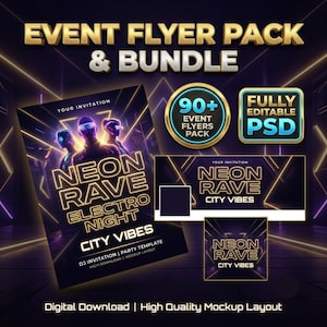 90+ Event Flyer Templates Mega Bundle | Photoshop PSD Kit (Digital Download)