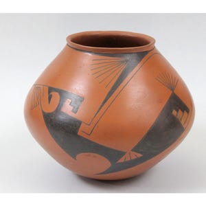 Mata Ortiz Pottery Signed Nicolas Quezada Olla Pot Jar 6" x 7.5"