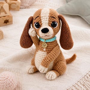 Beagle Dog Crochet Pattern PDF, Amigurumi Puppy Tutorial, Cute Dog Plush, Pet Lover Gift, DIY Stuffed Animal
