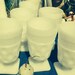 Milk Glass Goblets Thumbprint Pattern WINTER WHITE Barware Serving Wine Water Holiday Entertaining