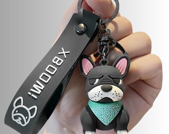 Creative Cartoon Dog Fighting Car Key Chain