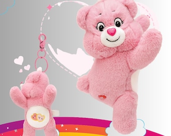 15cm Pink Teddy Bear Plush Keychain Kawaii Bag Charm Gift