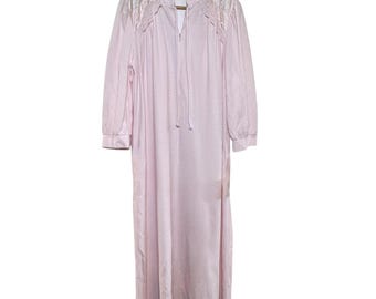 Bata de forro polar con cremallera, color rosa, talla mediana, nueva con etiquetas, estilo vintage de Vanity Fair, fabricada en EE. UU., nueva con etiquetas.