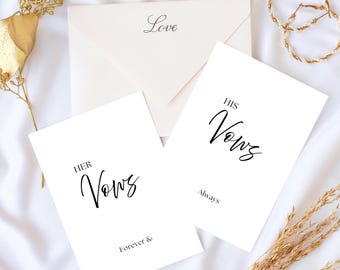 His and her vows, wedding vows