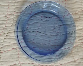 Plato para tarta Anchor Hocking azul vintage de 9 pulgadas