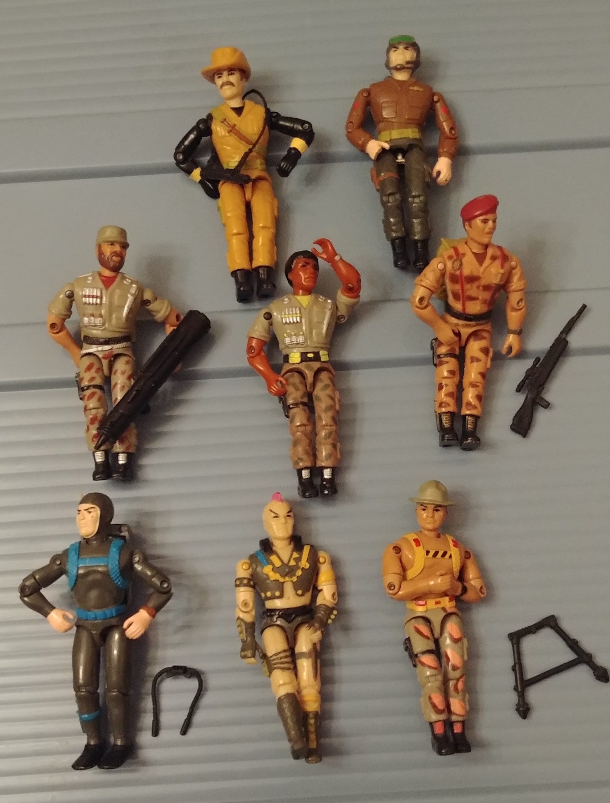 Lot Figurines Vintage GI Joe, Ninja Et Accessoires - Marques Lanard Et Hasbro