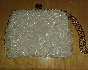 Bolso de mano con lentejuelas, años 70