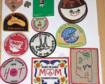 Parches de Girl Scouts y Brownies de la década de 1990