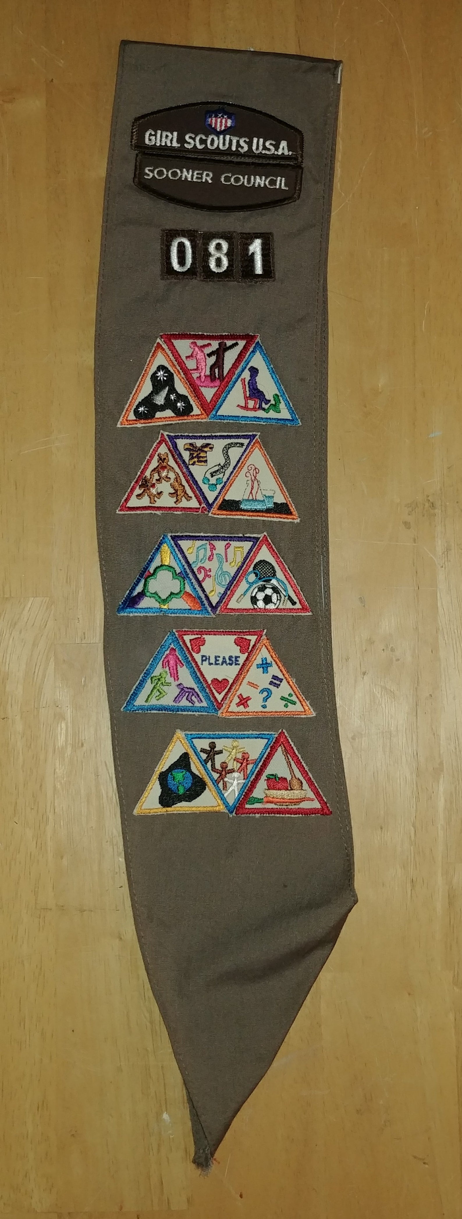 1990s Brownie Scout Sash with Badges Etsy