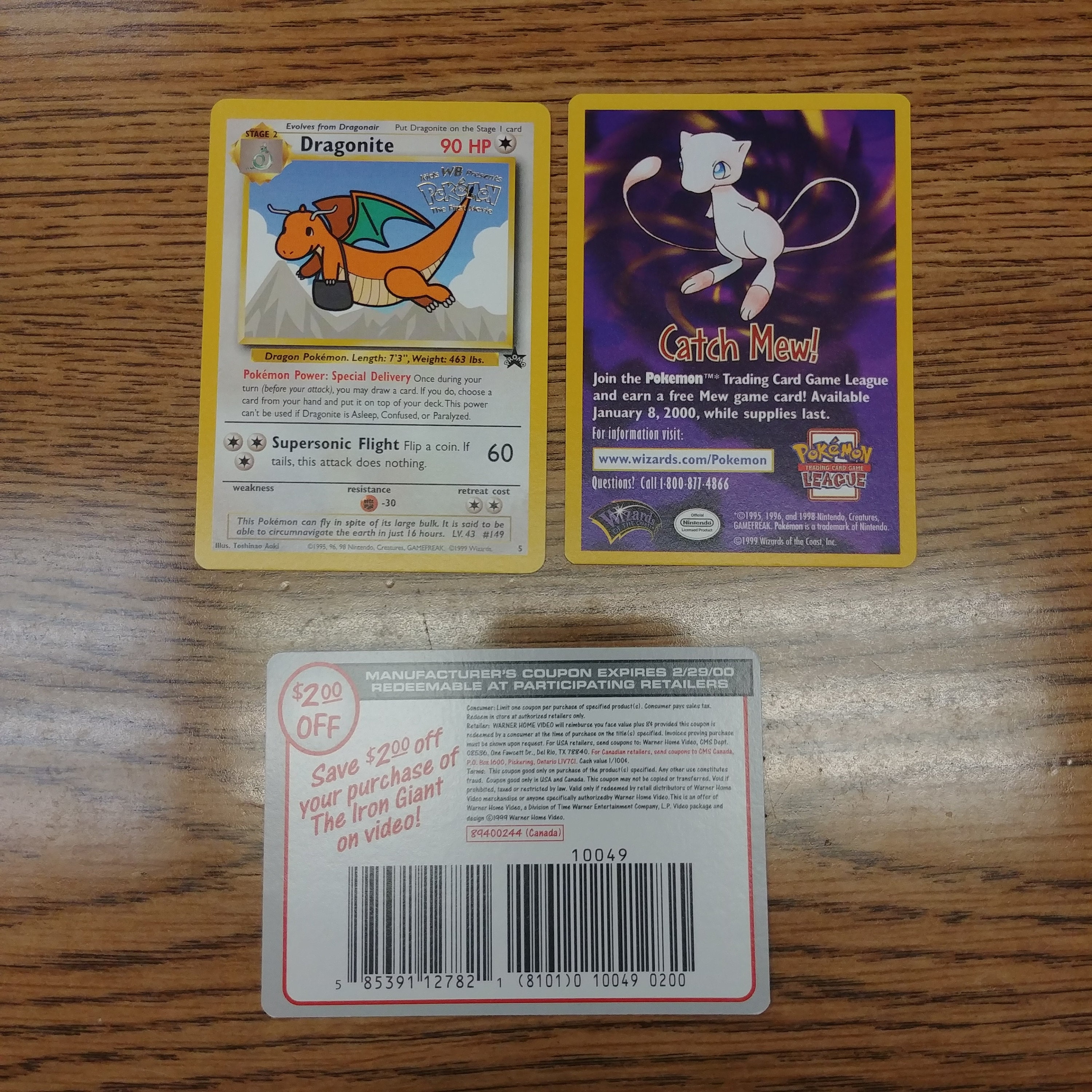 Pokemon the First Movie Dragonite Card Mint Etsy