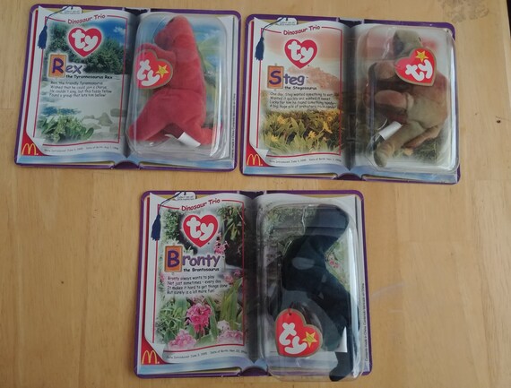 dinosaur trio beanie babies