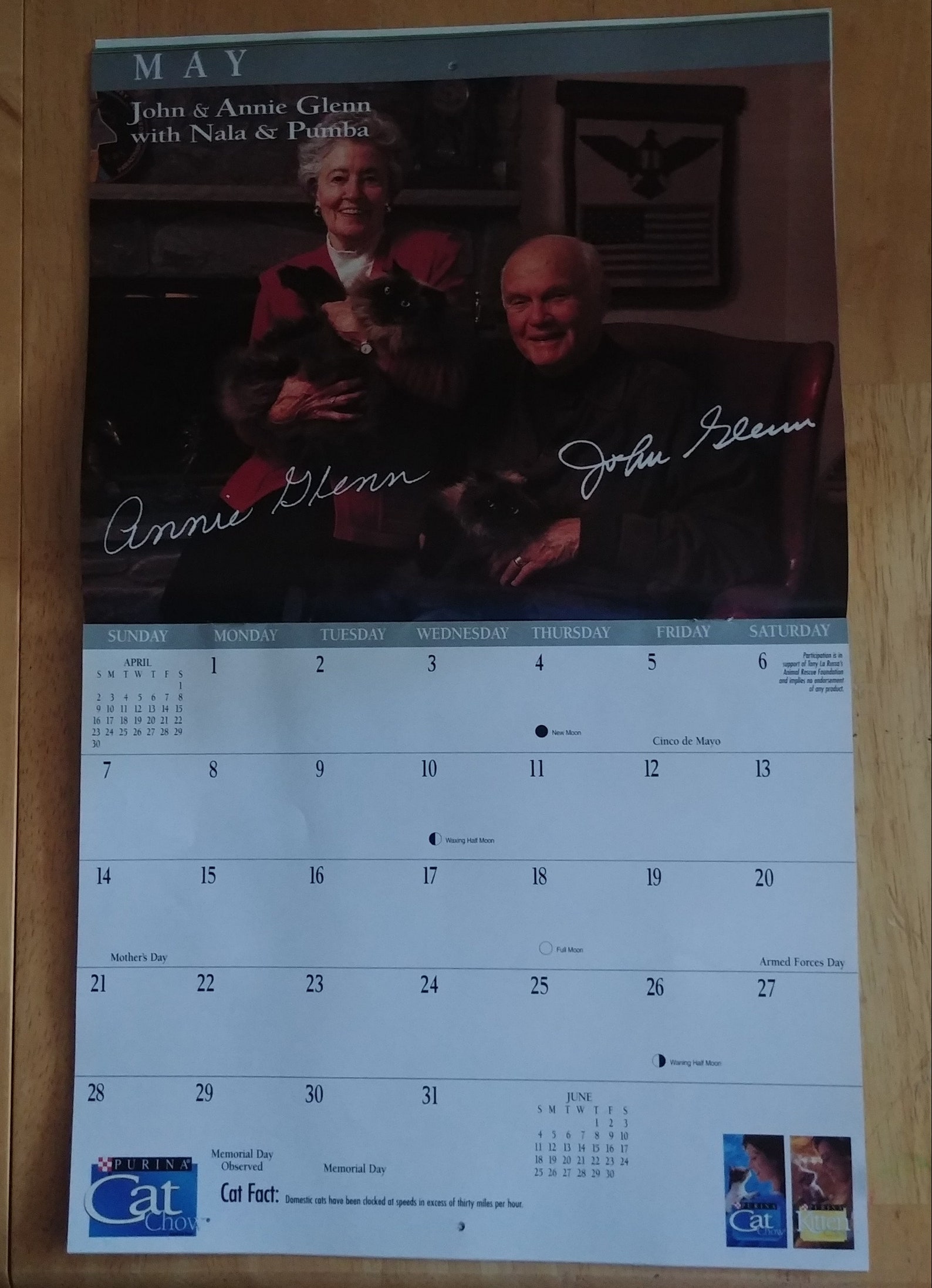 2000 Purina Celebrity Cat Calendar Etsy