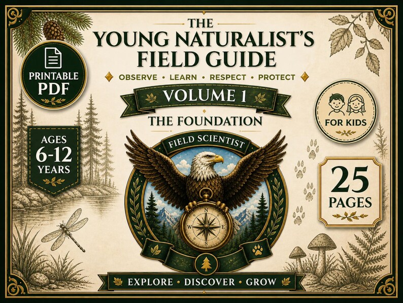 Young Naturalist Field Guide | Kids Nature Activity Book (printable PDF ...