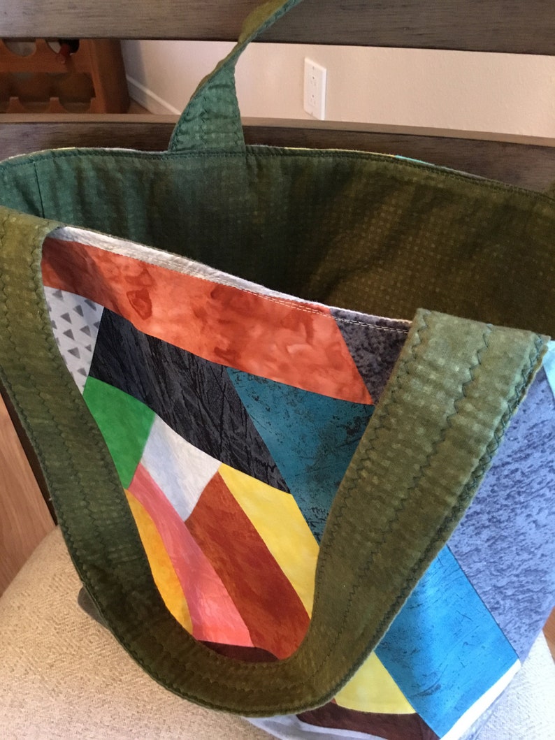market bag Diamond shaped lines 7 inches wide tote bag shopping bag free shipping 14 inches tall