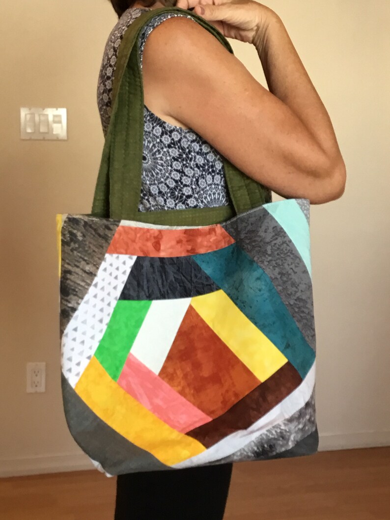 market bag Diamond shaped lines 7 inches wide tote bag shopping bag free shipping 14 inches tall