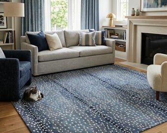 Carpette, dégradé bleu moderne, décoration d'intérieur contemporaine abstraite