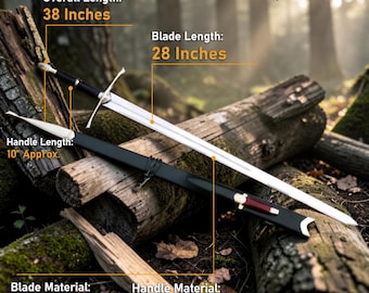 Handmade Aragorn King Sword Replica | Fantasy Movie Cosplay Prop | Medieval Wall Display Decor | Gift for Men & Collectors