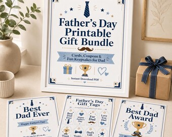 Libro de cupones imprimible para el Día del Padre, regalo de última hora para papá, descarga instantánea.