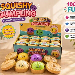 Juguete blando con forma de empanadilla, sensorial, antiestrés, para apretar, regalo para fiestas infantiles