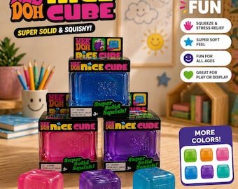 Ice Cube Squishy Toy Stress Relief Fidget Squeeze Kids Gift Party Favor