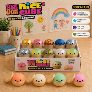 Zacht, knabbelbaar balletje als stressverlichter, friemelbal, knijpspeeltje, leuk cadeau voor kinderen, feestartikel.