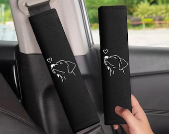 Seat Belt Shoulder Cover Dog Heart Pattern Soft Car Safety Belt Protector Pad