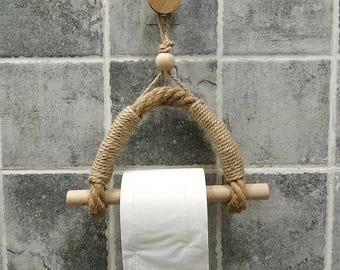 Personalized Rustic Paper Towel Holder, Handmade Bathroom Tissue Rack, Farmhouse Kitchen Wall Organizer