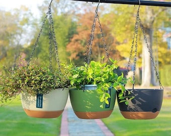 Colorful Planter Basket, Handmade Indoor Outdoor Plant Hanger