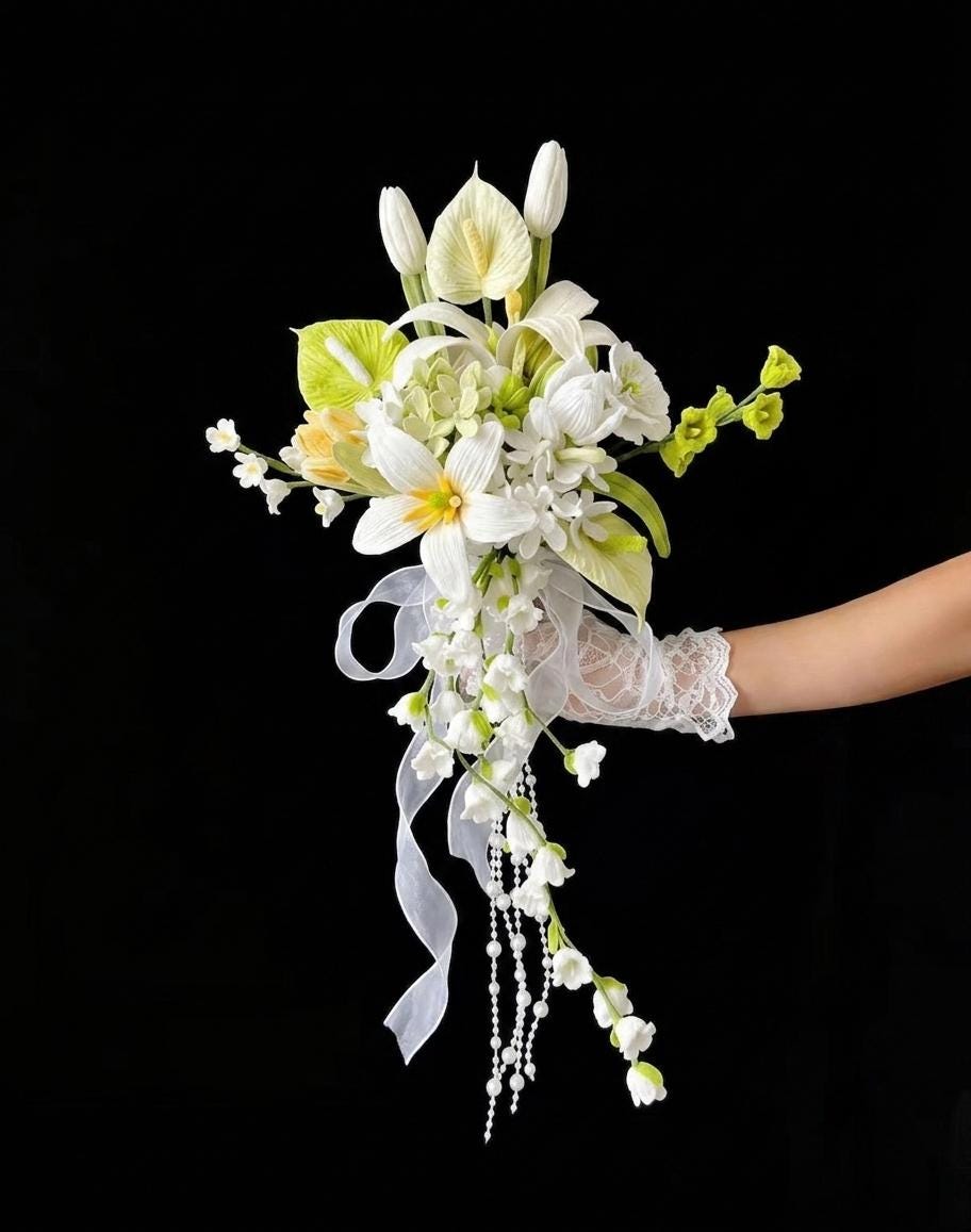Boho Wedding Bouquet, Handmade Preserved Flowers, Bridal Shower Gift, Wedding Favors