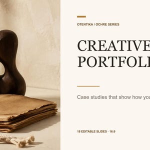 Animated Creative Portfolio PowerPoint Template, 18 Editable Case Study Slides