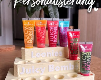 Porta lucidalabbra personalizzato Juicy Bomb | Adatto anche per Juicy Bomb con tappo più grande | Regalo per adolescenti