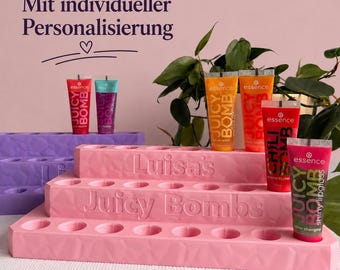 Juicy Bomb Holder | Personalized Lip Gloss Storage | Vanity Decor | Beauty Gift for Girls