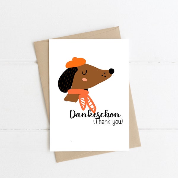 Dackel Dankeskarte: Dackel Illustration