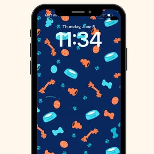 Dog Theme Phone Wallpaper – Cute Dog accessories Digital Download for Dog Lovers – Adorable Dog Wallpaper for Phone