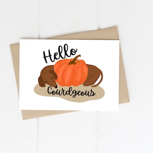 Doxie Hello Greeting Card, Hello Gorgeous, Dachshund thinking ' you card, HI, HELLO, I Care Card sausage dog greeting card