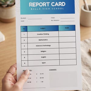 High School Transcript Template  Homeschool Report Card, Editable Fillable Printable for Microsoft Word & Google Docs, Digital Download