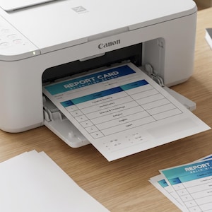 Plantilla de boletín de calificaciones para escuela primaria: descarga digital instantánea, editable en Microsoft Word o Google Docs.