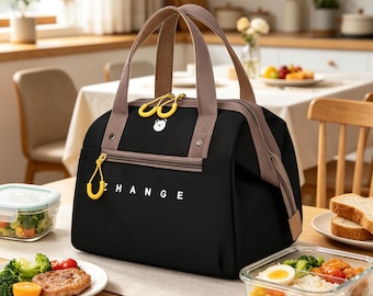Insulated Lunch Bag for Kids & Adults, Aluminum Foil Thickened, Handheld Lunch Tote, Reusable Food Container Bag