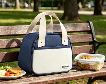 Lunchtas van Oxford-stof voor volwassenen/studenten, draagbaar en schouderriem, duurzame geïsoleerde maaltijdtas, geïsoleerde lunchtas