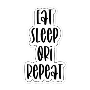 Eat Sleep Ori Repeat Die Cut Sticker image 1