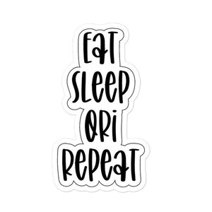 Eat Sleep Ori Repeat Die Cut Sticker image 2