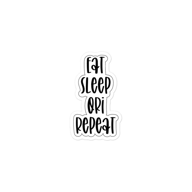 Eat Sleep Ori Repeat Die Cut Sticker image 3