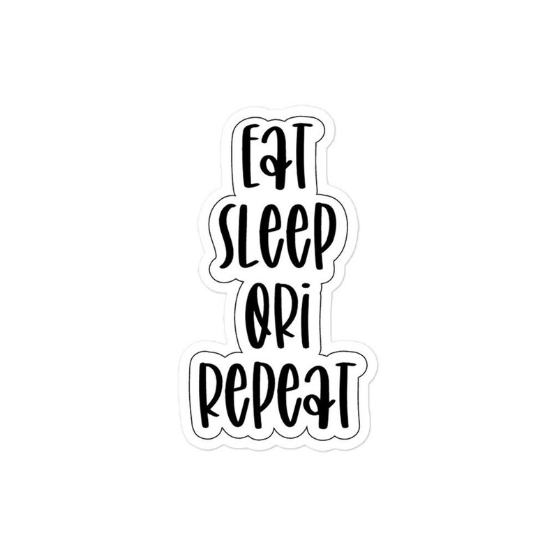 Eat Sleep Ori Repeat Die Cut Sticker image 2