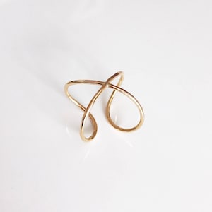 Infinity ring - X ring - adjustable midi ring - stacking ring - stackable rings - friendship ring. (R110)