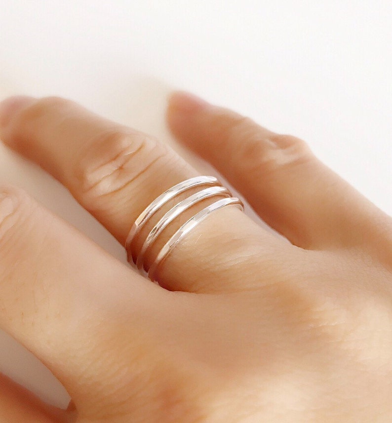 Ring Sharla Triple Wraps Ring Eternity Ring Spiral Ring Etsy