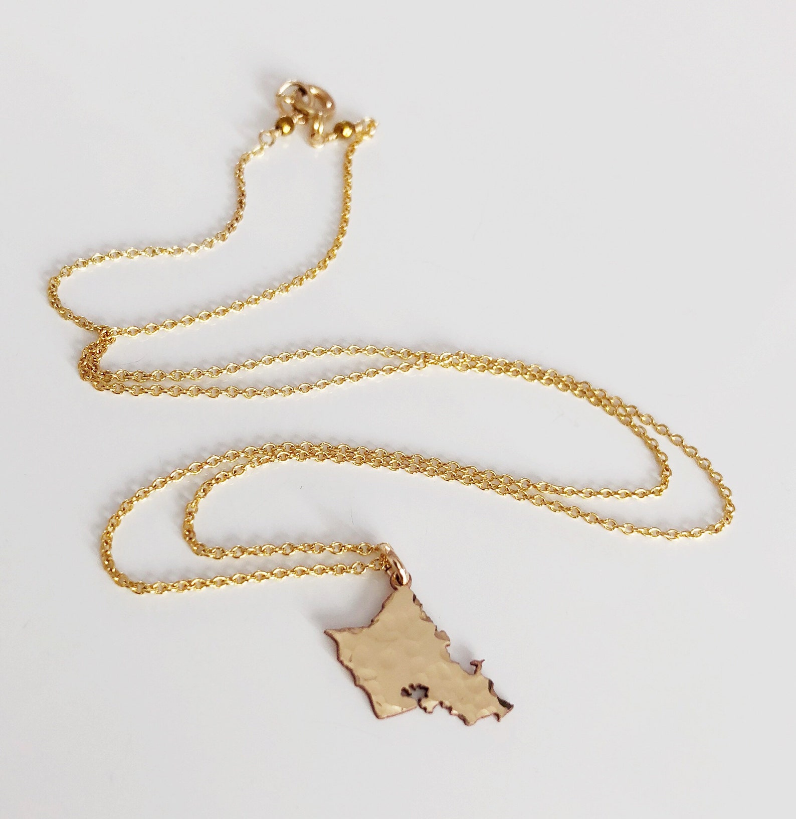 Oahu Charm Necklace Hawaiian Island Necklace Oahu Jewelry Etsy