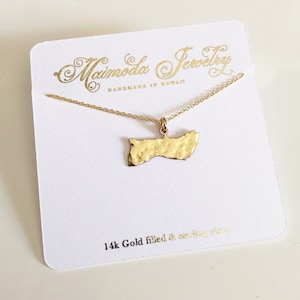 Molokai charm necklace - Hawaiian Island necklace - Hawaiian jewelry (N319)