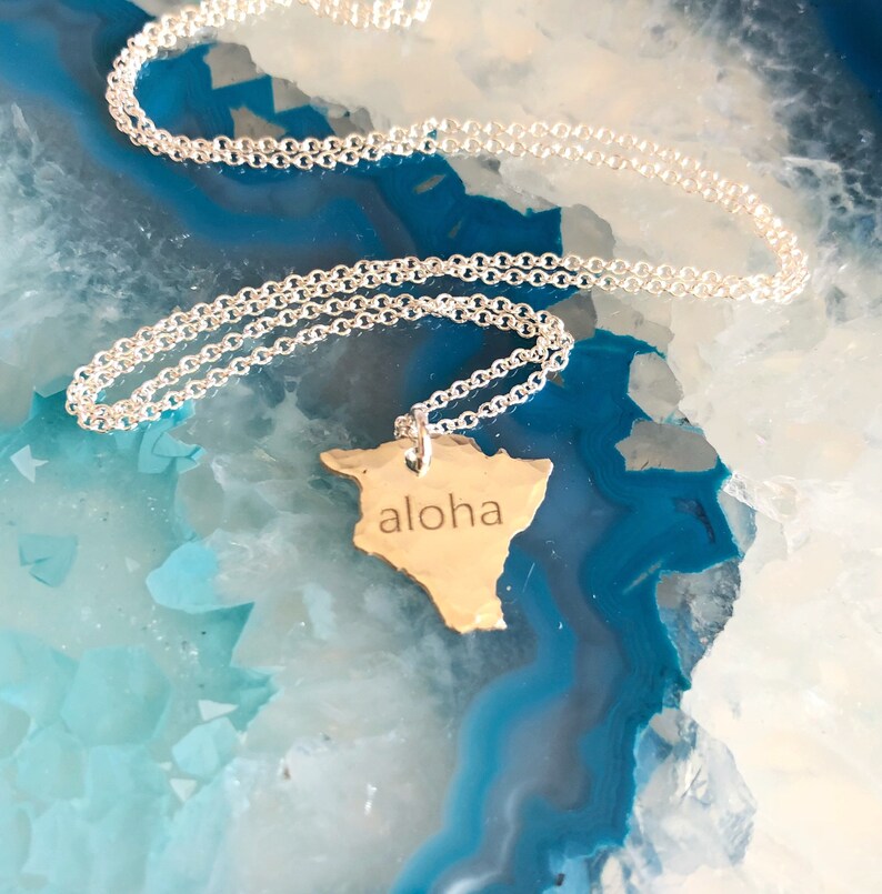 Big Island Necklace Big Island Jewelry Hawaiian Island Etsy
