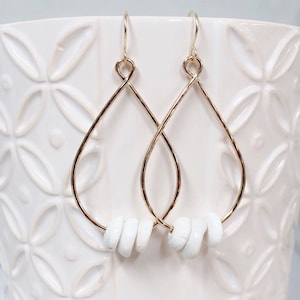 14k Gold gefüllte Puka Muschel Creolen