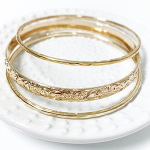 MOANI bangles set - 6mmHawaiian bangles - Heirloom bangles (B440)